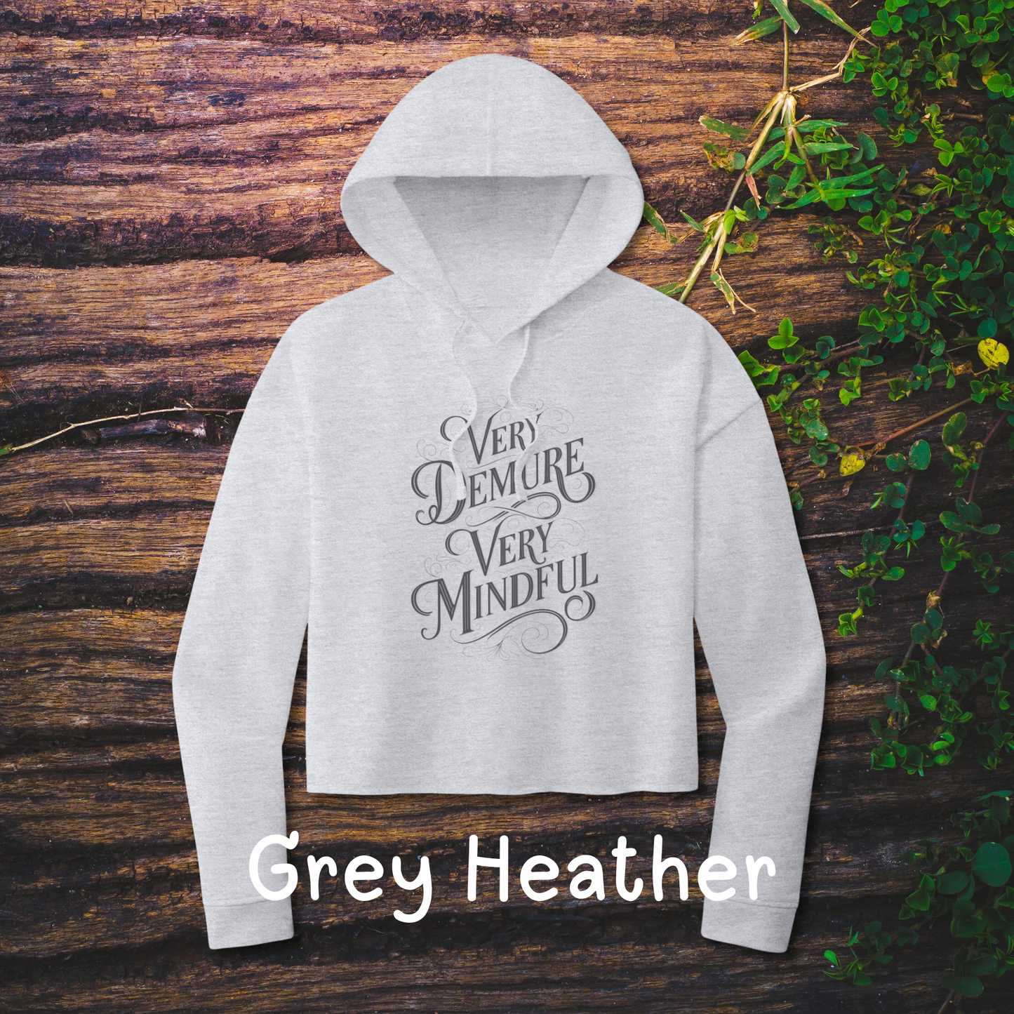 Very Demure Very Mindful Lightweight Crop Hoodie