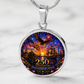 250th Anniversary United States of America Necklace or Keychain Stained Glass Style Patriotic Eagle Ship USA Commemorative Limited Edition