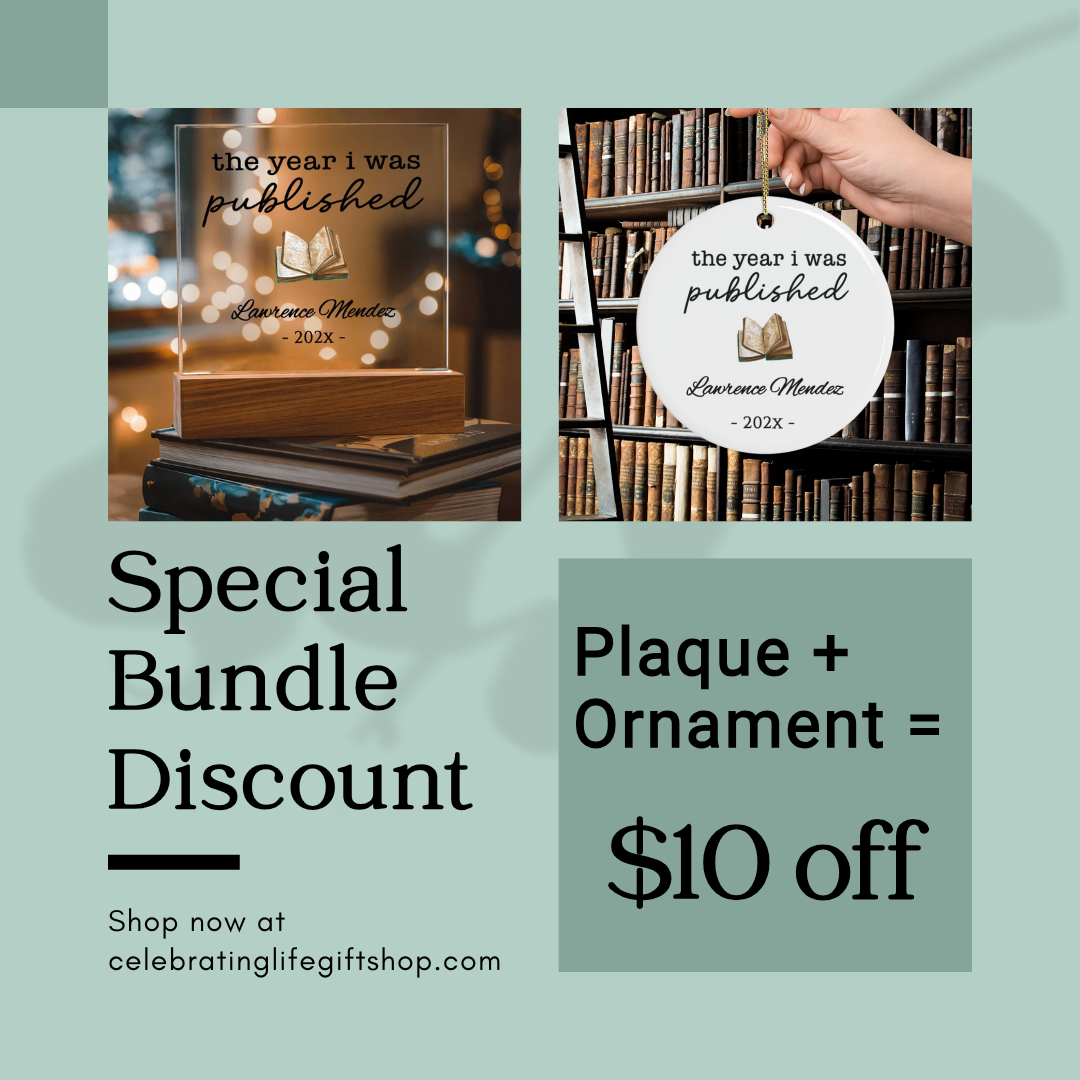 Personalized Author Plaque, The Year I Was Published, Custom Published Author Gift, New Writer Keepsake, Bestselling Book, Literary Gift
