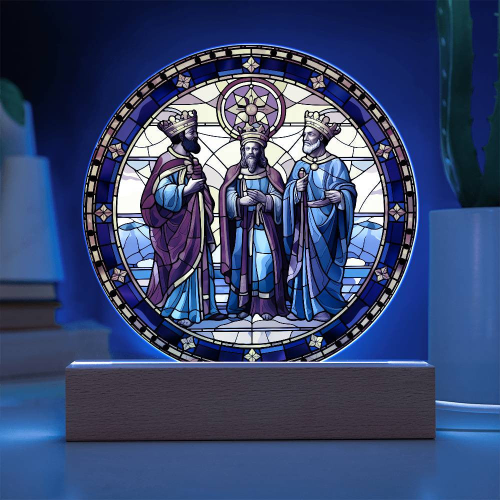 Three Kings Acrylic Circle Ornament and Plaque