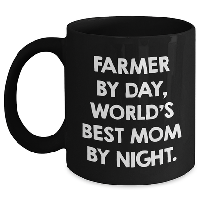 Funny Farmer Gifts from Mom to Dad's Favorite Coffee Mug Black, Father's Day Unique Gifts for Men - Main