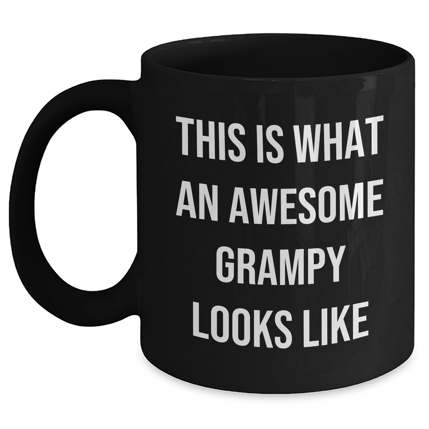 Funny Grampy Gifts for Him, Black Coffee Mug with 'This Is What An Awesome Grampy Looks Like' Quote, Graduation Unique Gifts from Men to Grampy - Main
