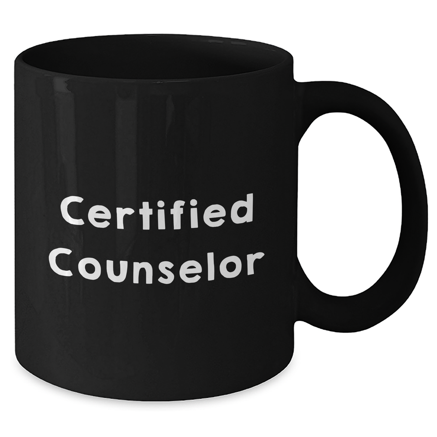 Funny Counselor Gifts from Friends - Black Coffee Mug for Him or Her - Certified Counselor Quote - Father's Day Unique Gifts - Additional