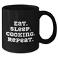 Funny Cooking Quotes Black Coffee Mugs, Gifts from Men to Cooking Enthusiast Friends, 11oz or 15oz Microwave and Dishwasher Safe for Father's Day - Additional