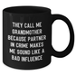 Funny Grandmother Quote Gifts from Men to Grandmother, Black Coffee Mug, Perfect Graduation Unique Gifts, Partner In Crime - Additional
