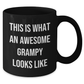 Funny Grampy Gifts for Him, Black Coffee Mug with 'This Is What An Awesome Grampy Looks Like' Quote, Graduation Unique Gifts from Men to Grampy - Additional