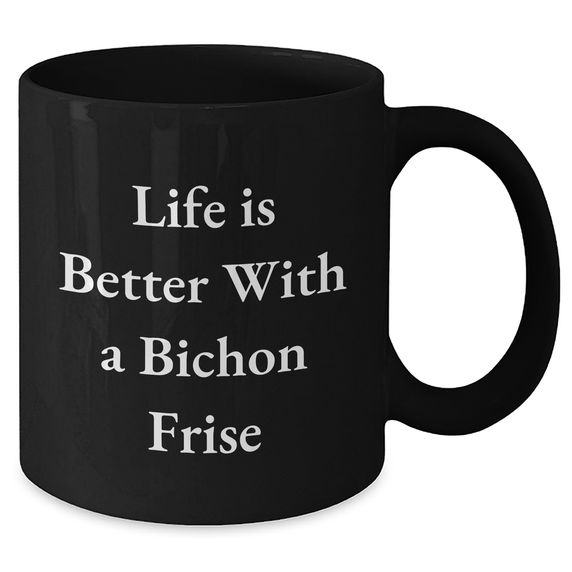 Bichon Frise Dog Lovers' Funny Mugs Gifts from Family Friends to Men Women, 'Life Is Better With A Bichon Frise' Black Coffee Mug, Father's Day Unique Gifts - Additional
