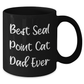 Seal Point Cat Dad Gifts from Friends, Unique Black Coffee Mug for Men, 'Best Seal Point Cat Dad Ever' Quote, Father's Day Unique Gifts - Additional