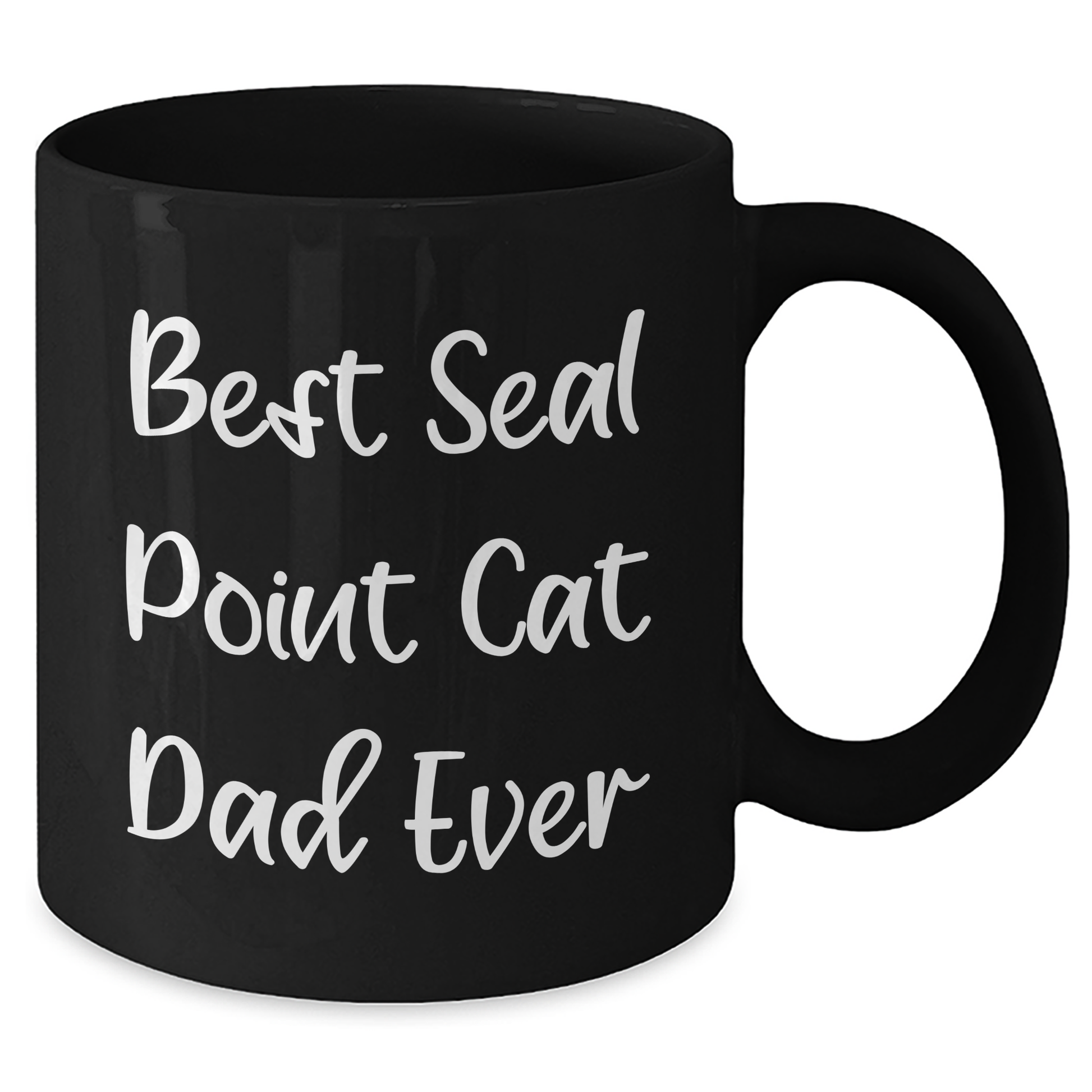 Seal Point Cat Dad Gifts from Friends, Unique Black Coffee Mug for Men, 'Best Seal Point Cat Dad Ever' Quote, Father's Day Unique Gifts - Additional