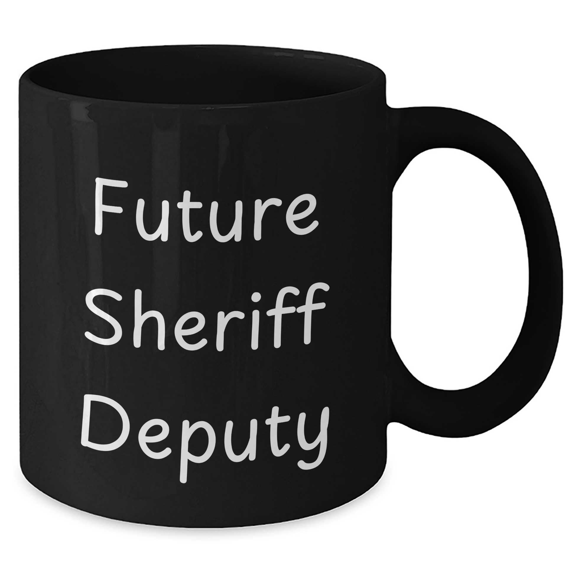 Funny Future Sheriff Deputy Sheriff Deputy Gifts from Friends for Graduation Unique Black Coffee Mugs - Additional