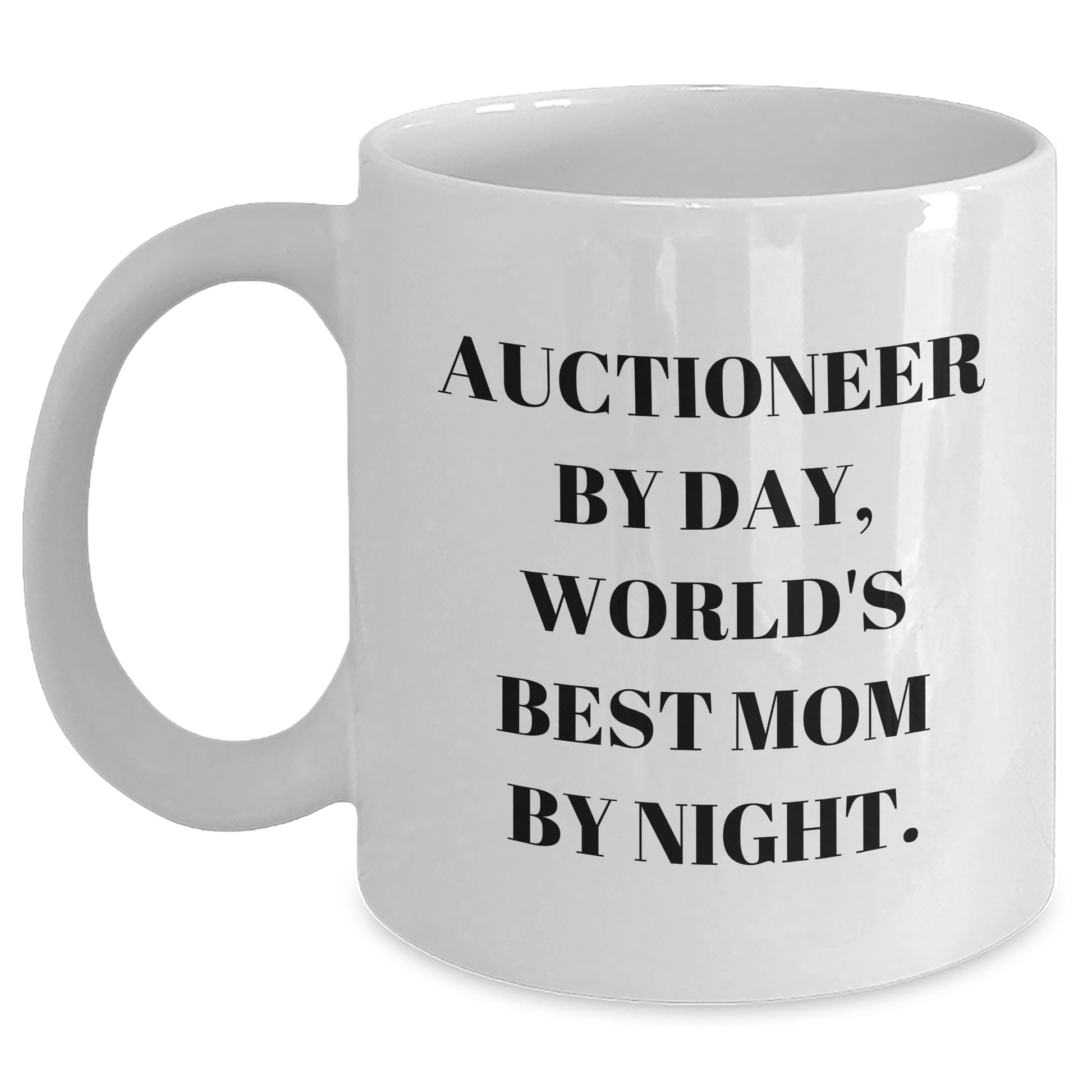 Funny Auctioneer Quotes Gifts for Men from Family, Unique White Coffee Mug for Father's Day - Main