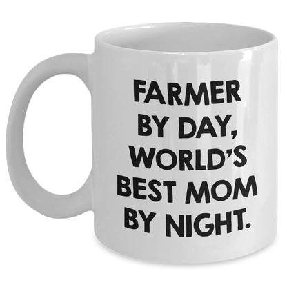 Farmer's Delight, Funny Quote, Gifts from Friends, Gifts for Farmer, White Coffee Mug, Father's Day Unique - Main