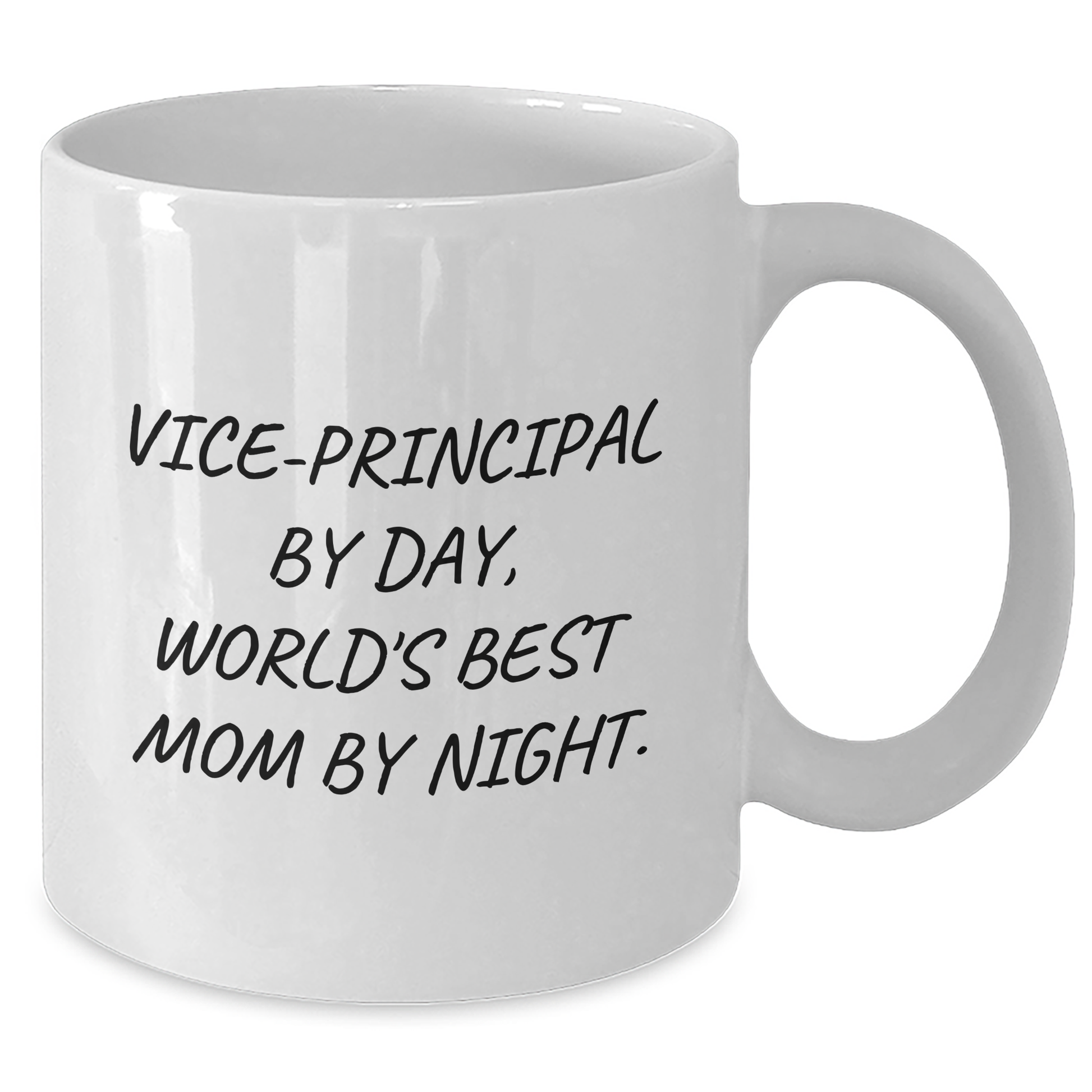 Vice-Principal By Day, World's Best Dad By Night - Funny White Coffee Mug Gifts for Men, White Coffee Mug for Father's Day - Additional