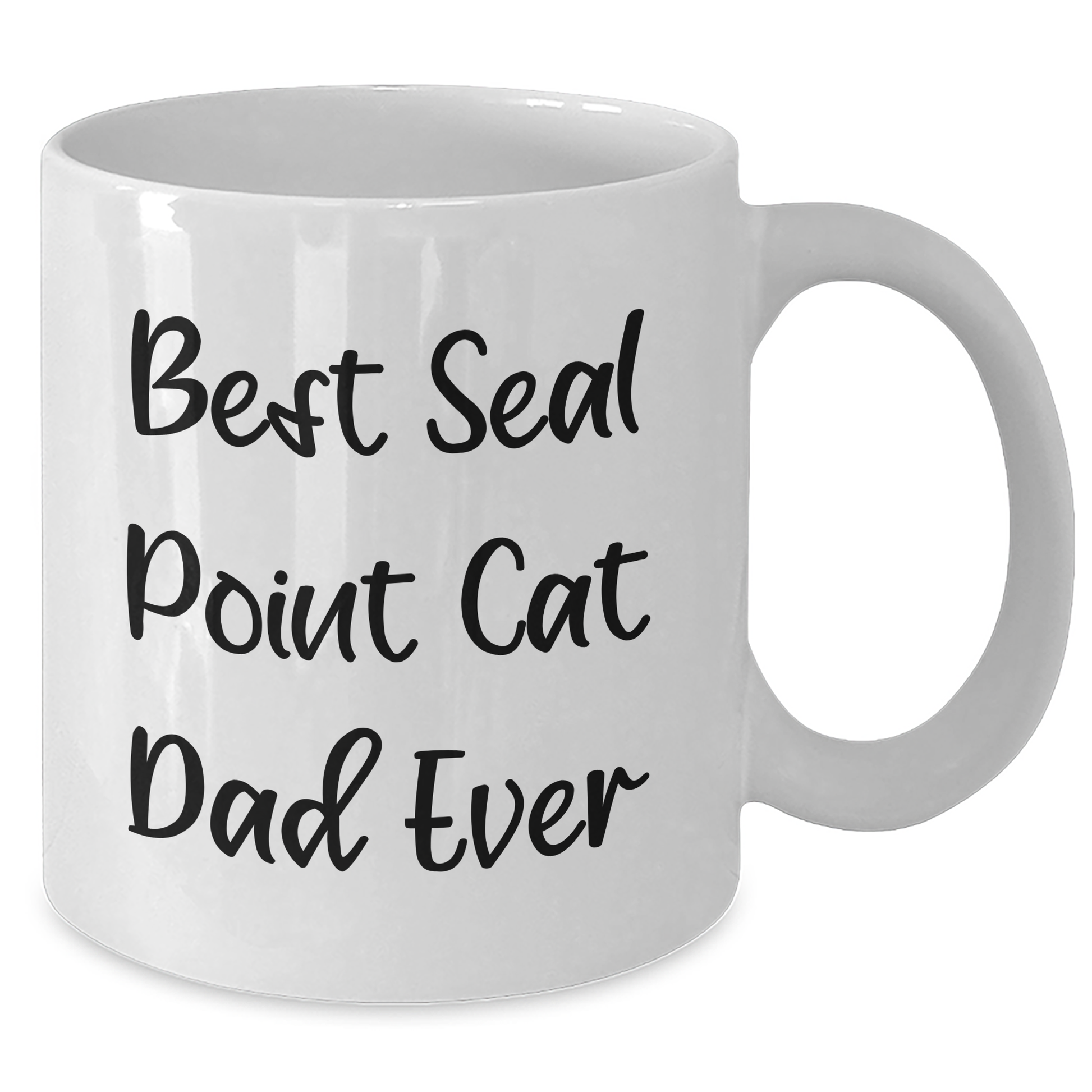 Funny Seal Point Cat Dad Ever Gifts from Friends for Seal Point Cat Lovers White Coffee Mug - Father's Day Unique Gifts - Additional