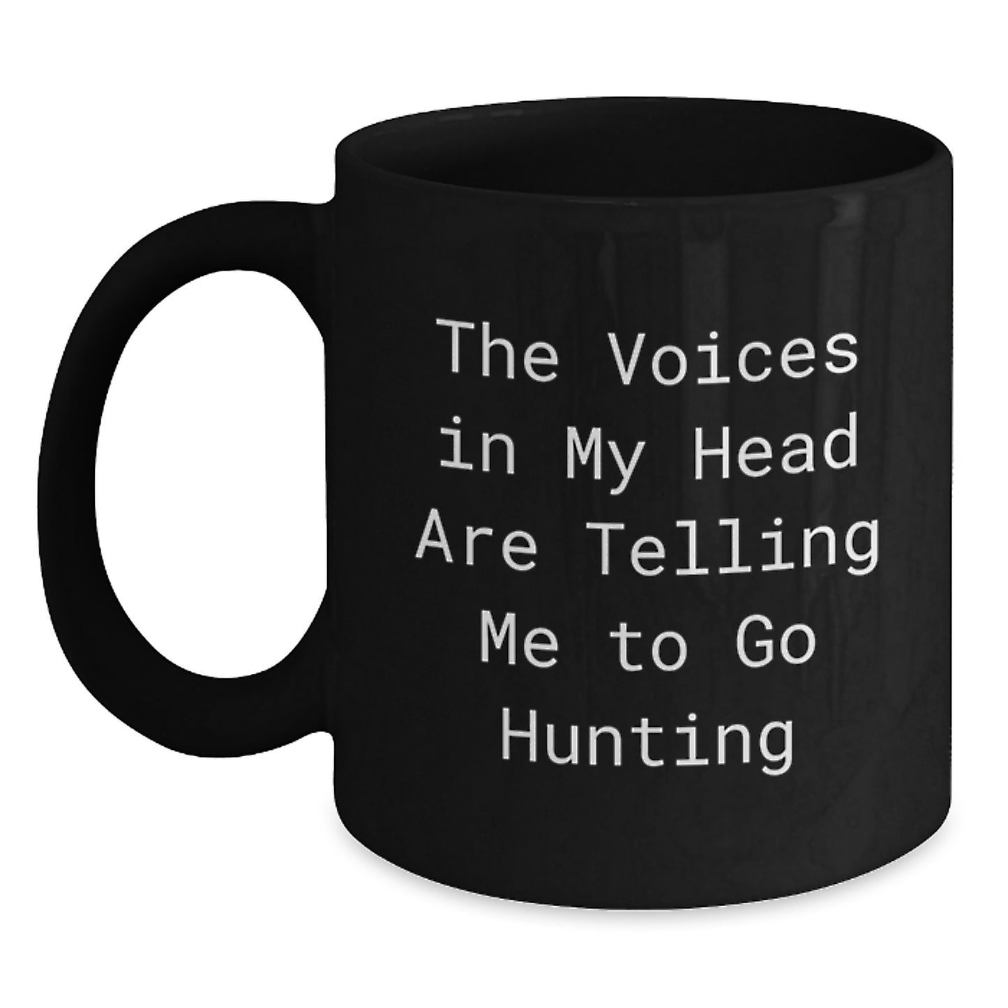 Funny Hunting Gifts for Men from Friends and Family - Inspirational Black Coffee Mug for Graduation - Main