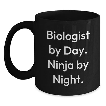 Biologist Gifts Funny Black Coffee Mug Birthday Unique Presents from Friends, Coworkers, Family to Biologists - Main