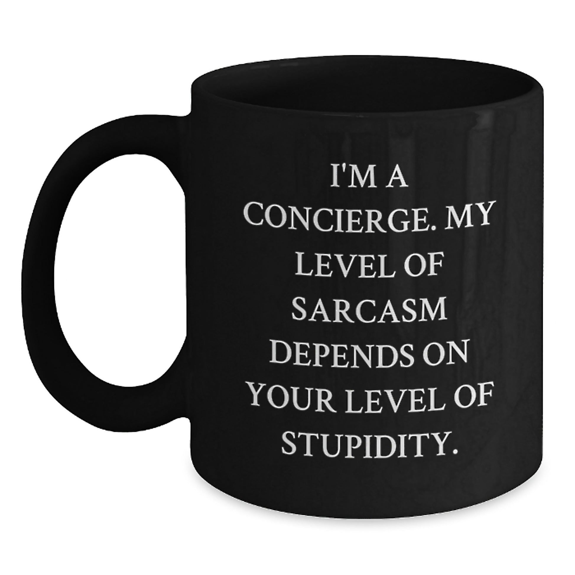 Funny Concierge Christmas Unique Gifts from Men Friends Coworkers Family for Concierge Men Women Friends Coworkers Family Black Coffee Mug - Main