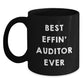 Funny Gift for Auditors, Best Effin' Auditor Ever Quote on Black Coffee Mug, Perfect for Christmas Unique Gifts from Friends and Family - Main