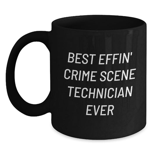 Gifts from Men for Crime Scene Technician Enthusiasts, Funny Black Coffee Mug for Work, Unique Christmas Unique Gifts for Him - Main