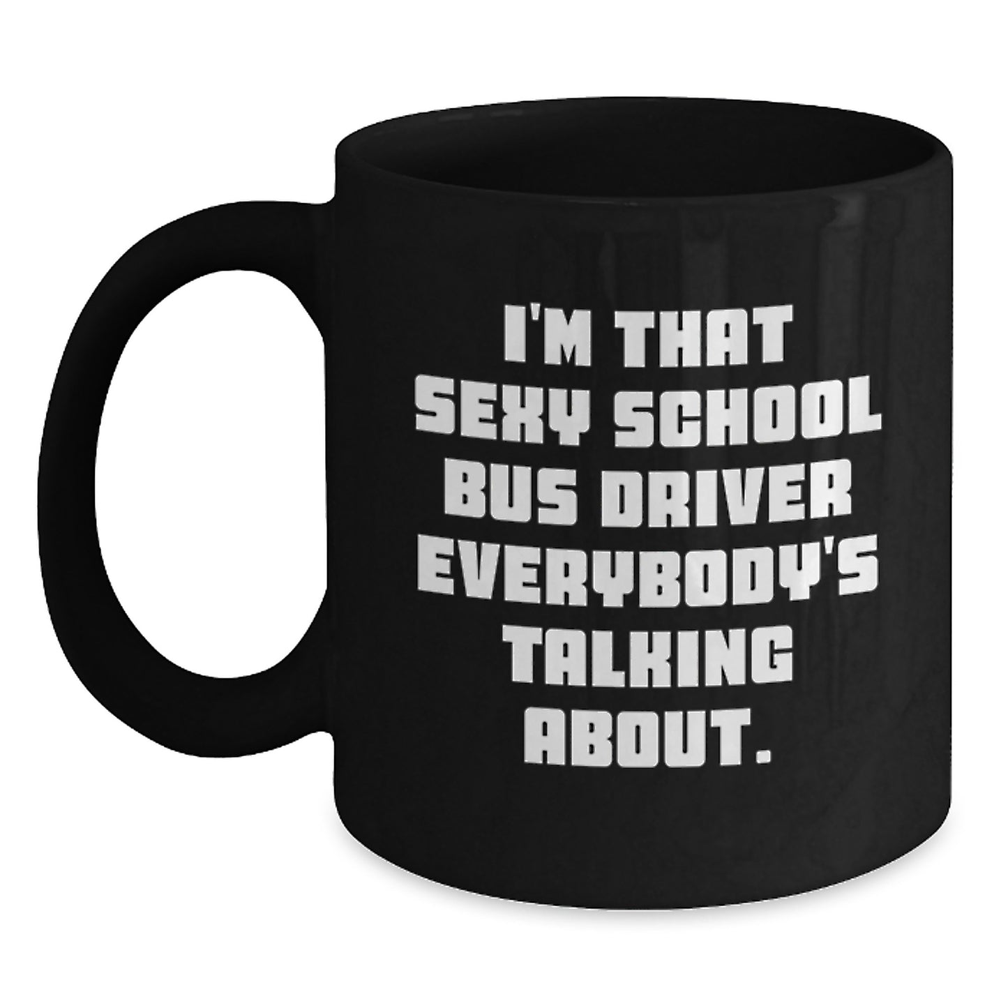 Funny School Bus Driver Gifts from Men, Unique Black Coffee Mug for School Bus Driver, Christmas Unique Gifts - Main