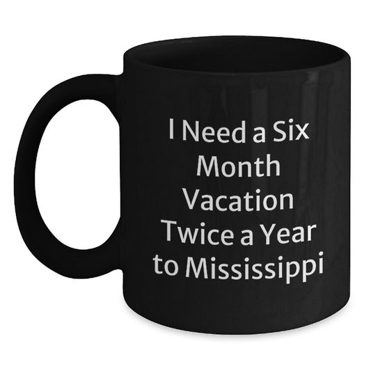 Funny Quirky Mississippi State Black Coffee Mugs Gifts from Friends to Family - Main