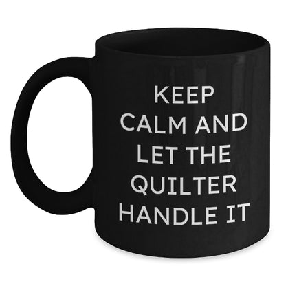 Quilter's Delight, Funny Graduation Gifts from Friends, Quilter Black Coffee Mug - Main