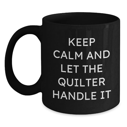 Quilter's Delight, Funny Graduation Gifts from Friends, Quilter Black Coffee Mug - Main