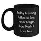 Funny Father-in-law Gifts from Men, Black Coffee Mugs with Heartwarming Quote, Christmas Unique Presents for Dad, Gift for Father-in-law - Main