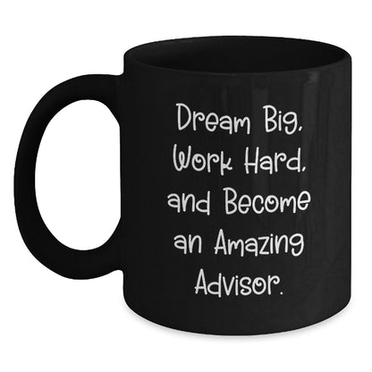 Funny Inspirational Quotes Gifts from Friends for Advisors Black Coffee Mug Christmas Unique - Main
