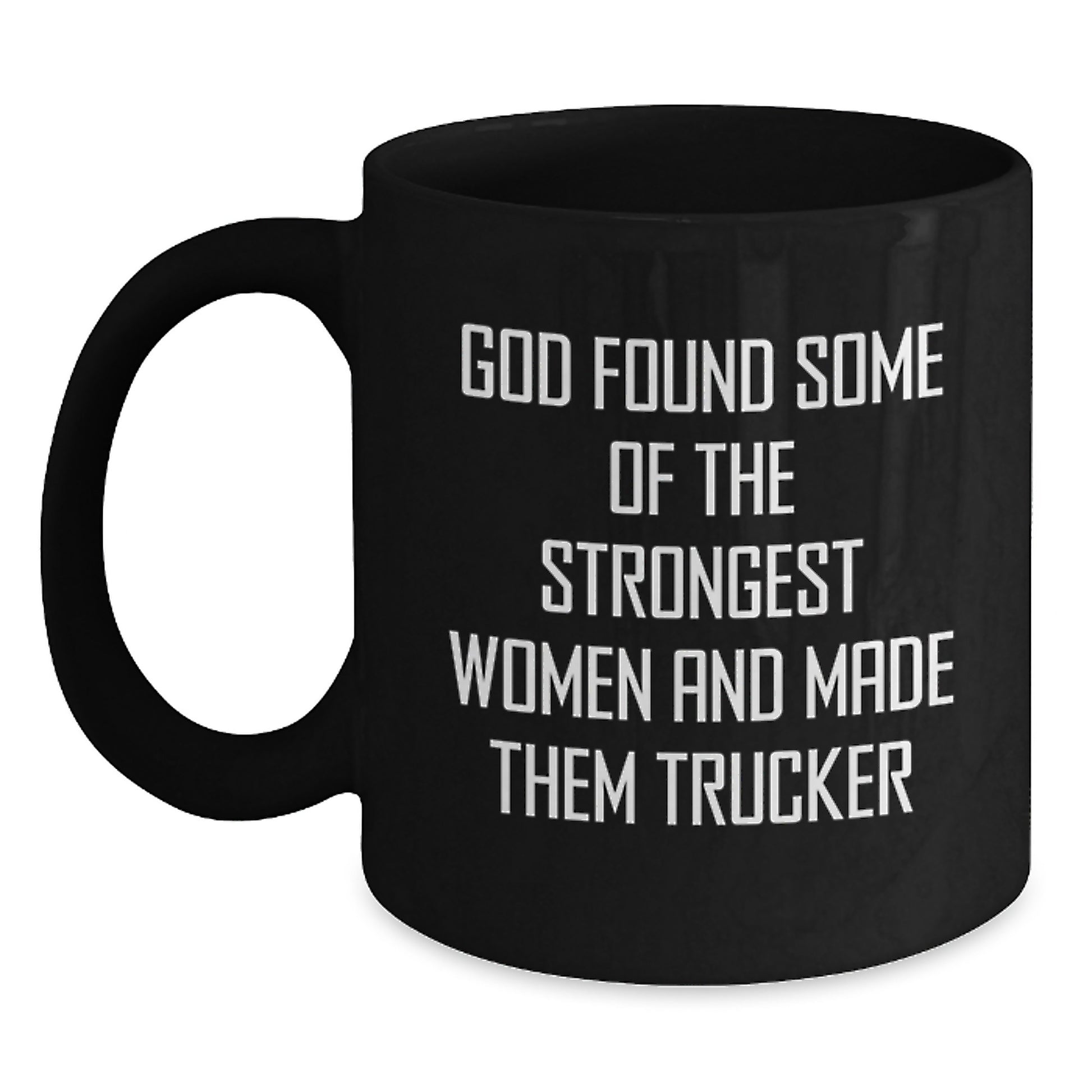 Funny Trucker Gifts from Men - Black Coffee Mug for Trucker Women Coworkers Christmas Unique - Main