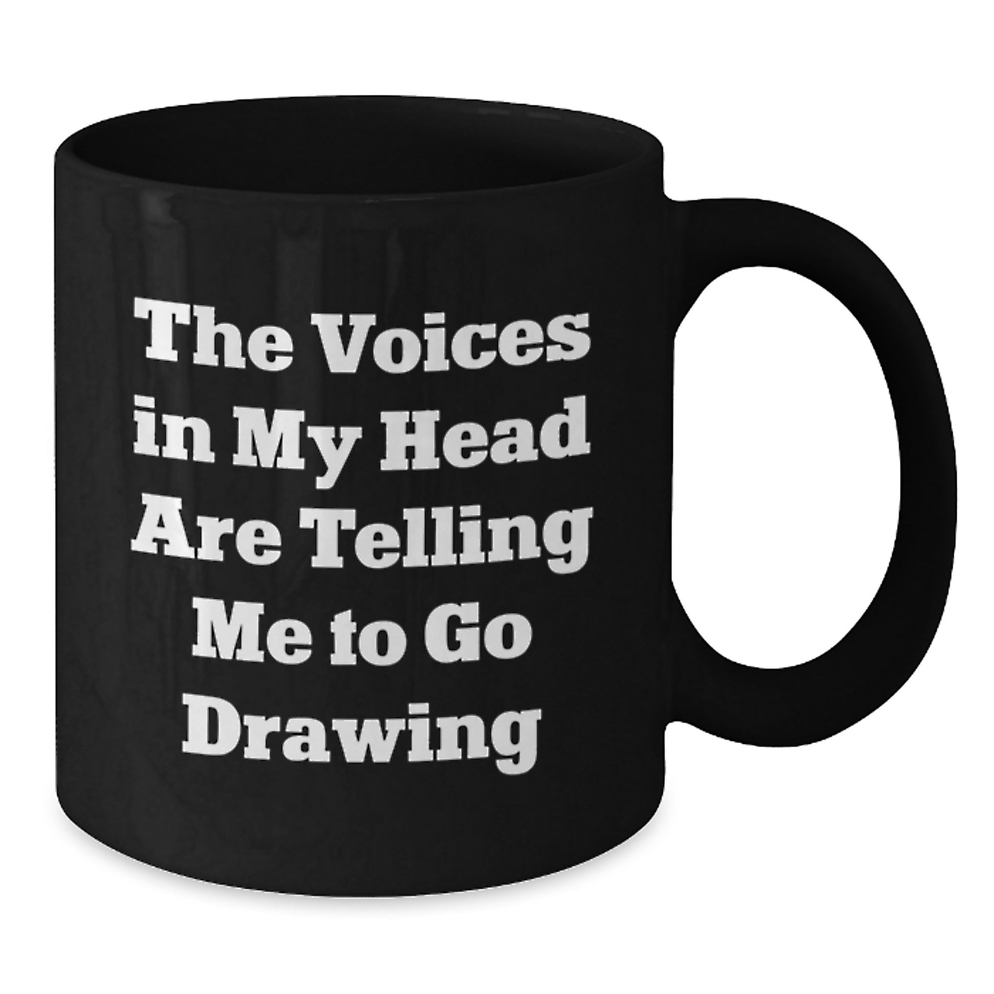 Funny Drawing Mug Gifts for Men Women Friends Coworkers from - The Voices In My Head Are Telling Me To Go Drawing Christmas Unique Presents - Additional