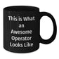 Funny Operator Gifts for Graduation - Black Coffee Mug from Friends, 'This Is What An Awesome Operator Looks Like' Quote - Additional