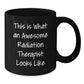 Funny Radiation Therapist Gifts from Friends - This Is What An Awesome Radiation Therapist Looks Like, Black Coffee Mug for Birthday - Gifts for Radiation Therapist Men, Women, Coworkers, Family - Additional