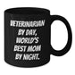 Veterinarian Gifts, Funny Quote, Black Coffee Mug, Graduation Unique Gifts from Family, Gifts for Veterinarian - Additional