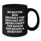 Funny Secretary Quote Black Coffee Mugs Christmas Unique Gifts from Friends and Family - Additional