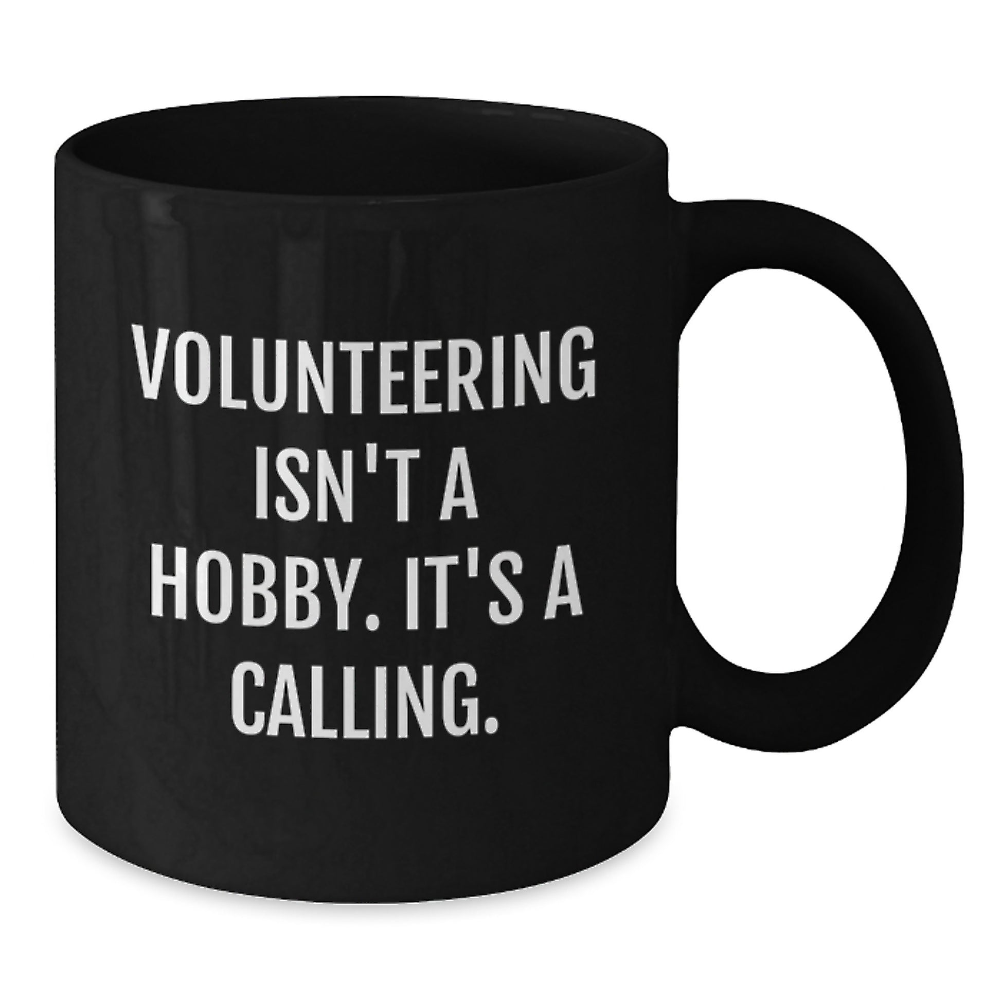 Volunteering Enthusiasts' Inspirational Gifts from Friends to Volunteers, Funny Black Coffee Mug for Birthday - Additional