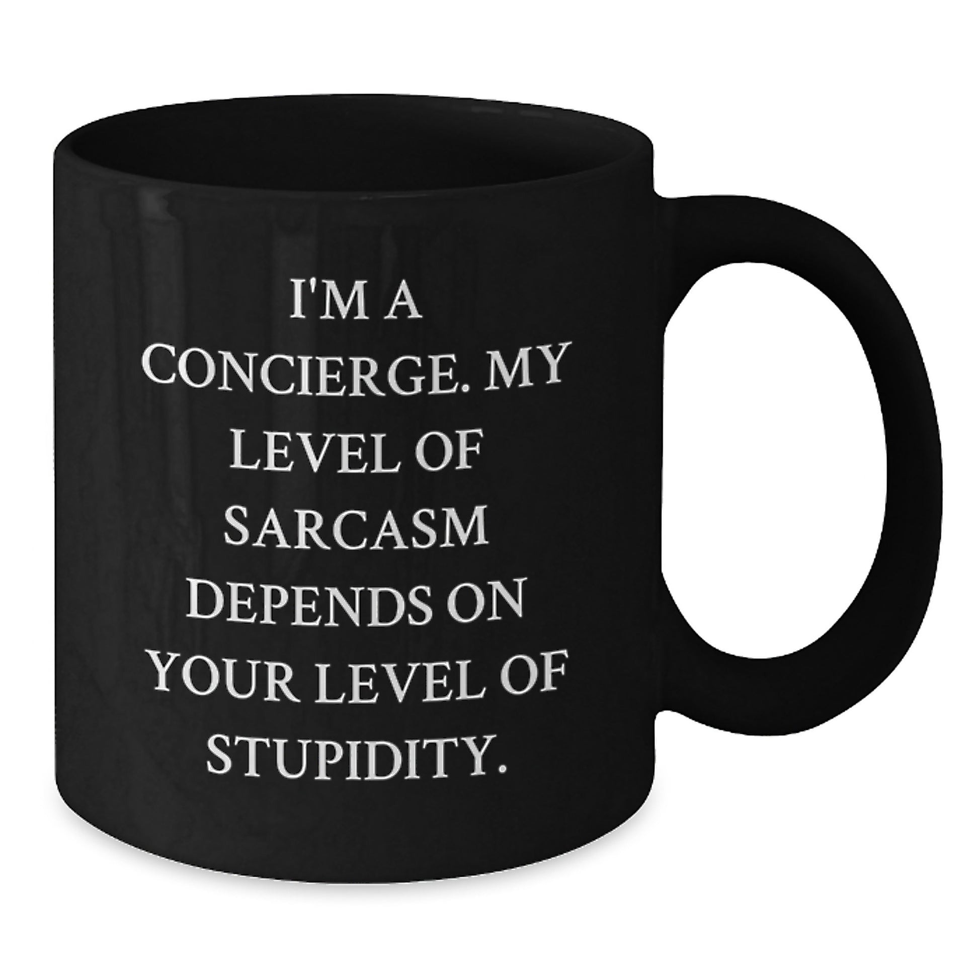Funny Concierge Christmas Unique Gifts from Men Friends Coworkers Family for Concierge Men Women Friends Coworkers Family Black Coffee Mug - Additional