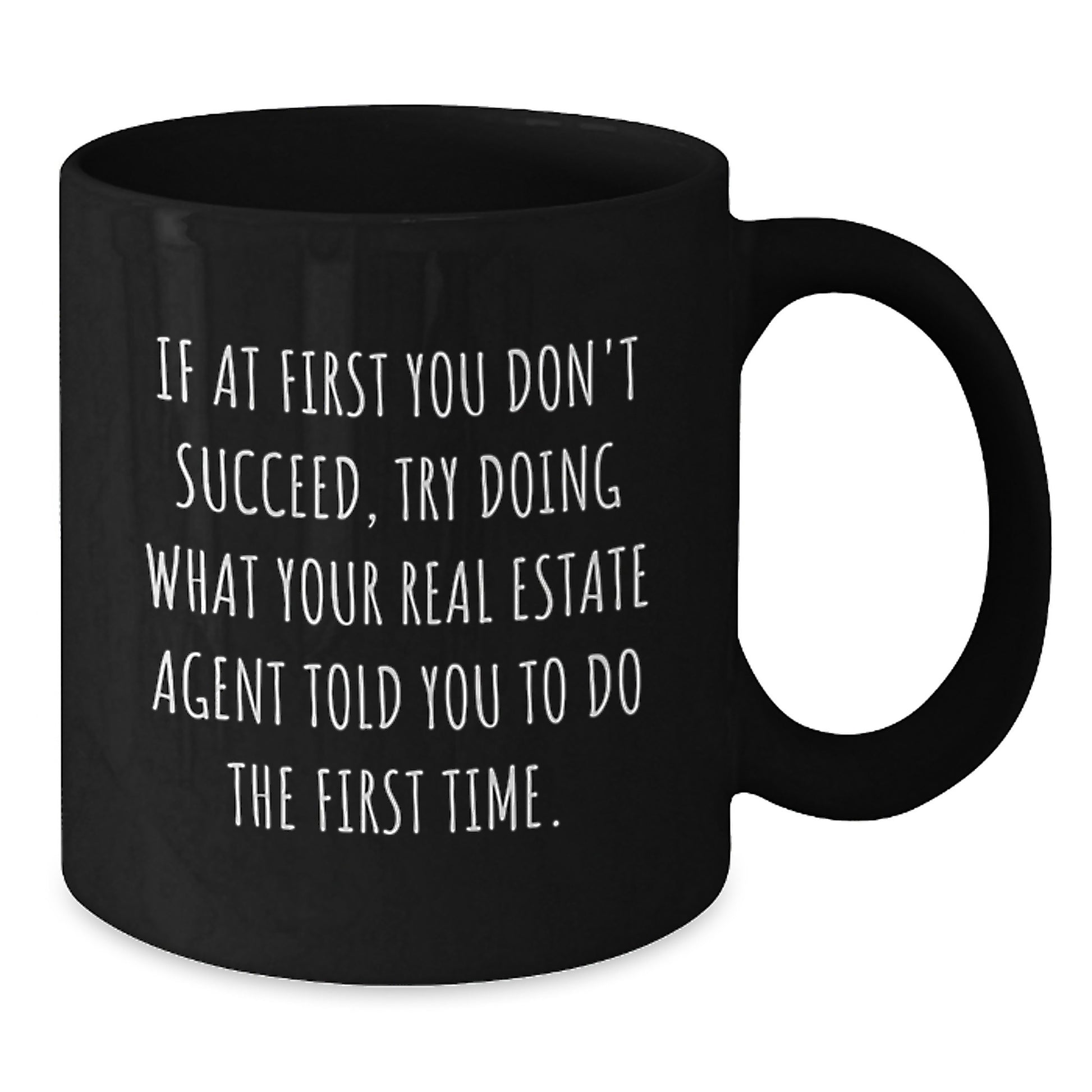 Funny Gifts from Men to Real Estate Agents, Black Coffee Mug for Christmas Unique Presents - Additional