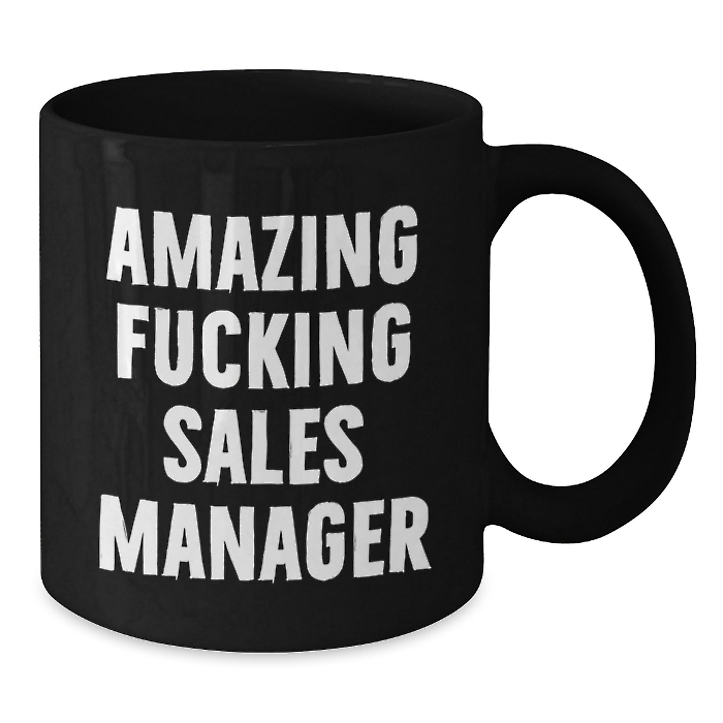 Funny 'Amazing F--king Sales Manager' Gifts for Sales Manager, Black Coffee Mug, Unique Christmas Unique Gifts from Friends - Additional