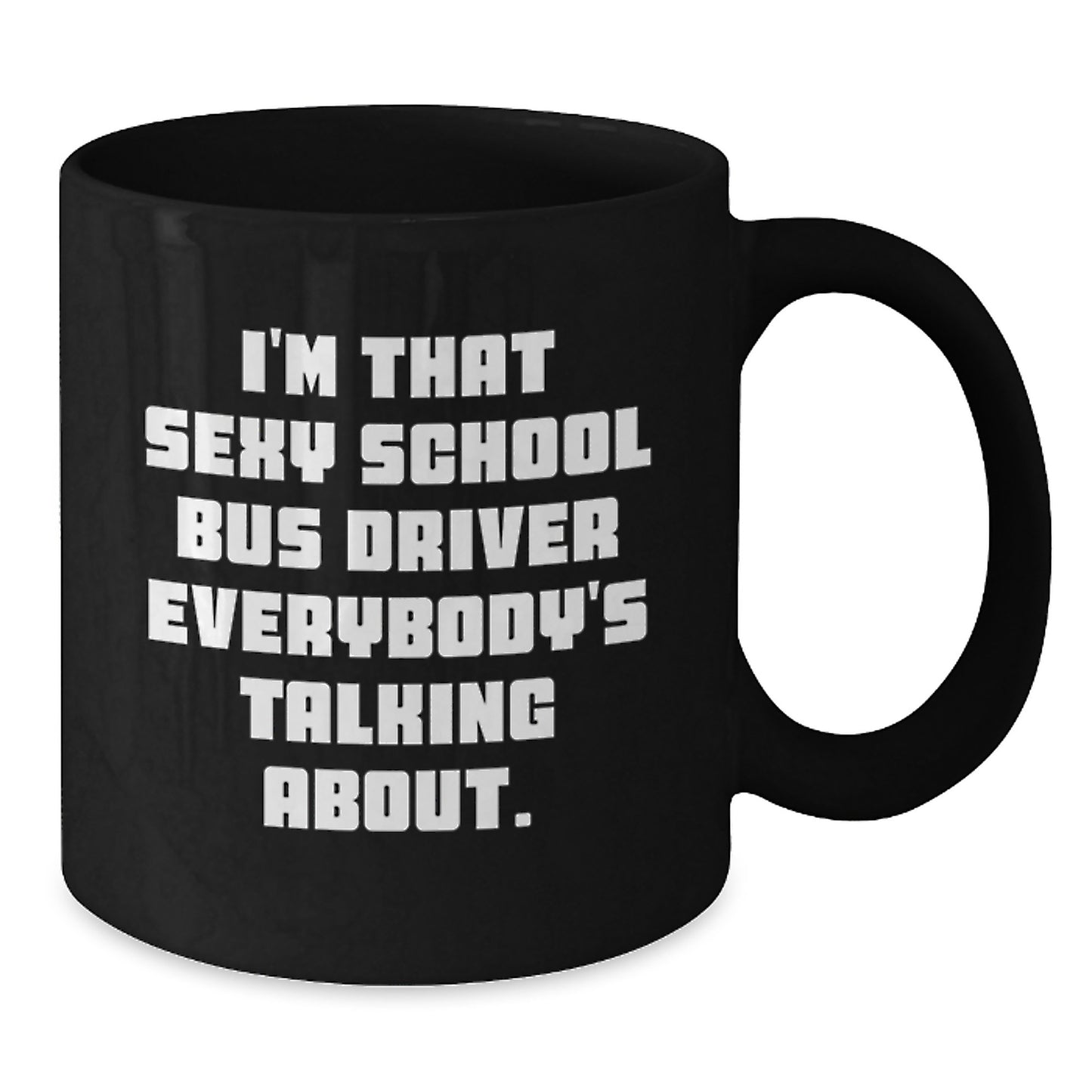 Funny School Bus Driver Gifts from Men, Unique Black Coffee Mug for School Bus Driver, Christmas Unique Gifts - Additional