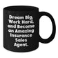 Inspiring Insurance Sales Agent Gifts, 'Dream Big, Work Hard' Black Coffee Mug for Birthday, Gifts from Friends to Insurance Sales Agent - Additional