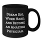 Gifts from Family, Friends, or Coworkers - Become an Amazing Physician, Black Coffee Mug for Graduation, Funny Inspirational Quote - Additional