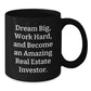 Gifts from Family to Real Estate Investor Men - Inspirational Christmas Unique Gifts for Real Estate Investor Friends - Black Coffee Mug - Additional