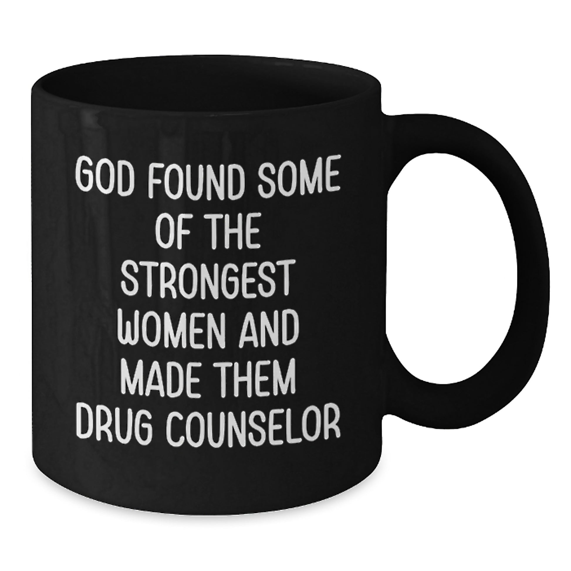 Funny Inspirational Drug Counselor Gifts from Women, Black Ceramic Coffee Mug, Perfect for Christmas Unique Presents - Additional