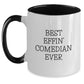 Comedian Gifts from Friends and Family, Funny Two Tone Coffee Mugs for Comedian Lovers, Best Effin' Comedian Ever Christmas Unique - Main