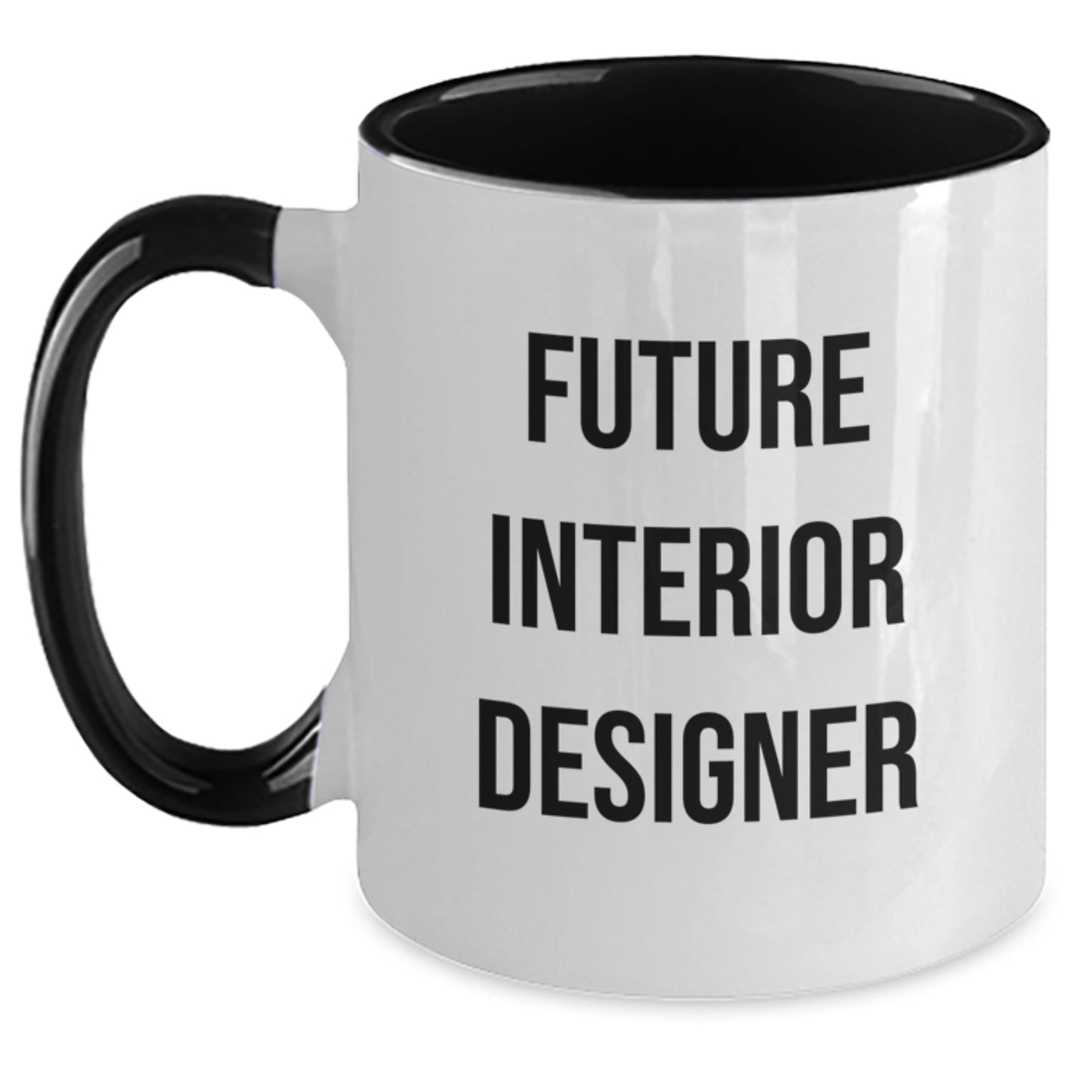 Funny Interior Designer Gifts for Men, Two Tone Coffee Mug with Inspirational Quote 'Future Interior Designer' - Unique Christmas Unique Gifts from Men - Main