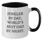 Funny Jeweler Gifts from World's Best Dad to Graduation Recipients - Two Tone Coffee Mug - Additional