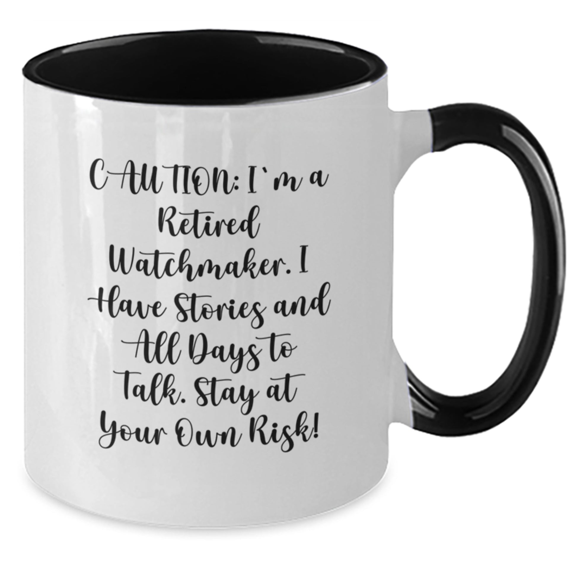 Funny Watchmaker Gifts from Men, Women, or Friends to Watchmaker, Men, or Women - Two Tone Coffee Mug for Christmas Unique presents - Additional