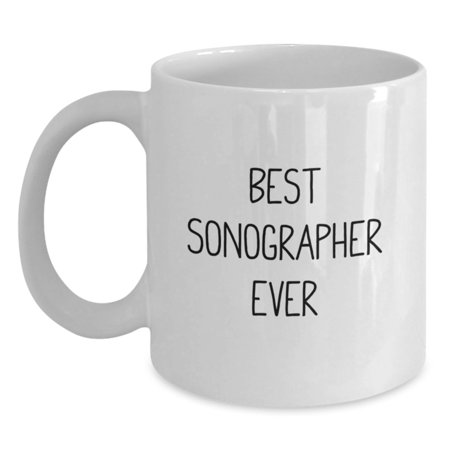 Funny Sonographer Gifts for Her, Best Sonographer Ever White Coffee Mug, Graduation Unique Gifts from Friends to Coworkers - Main