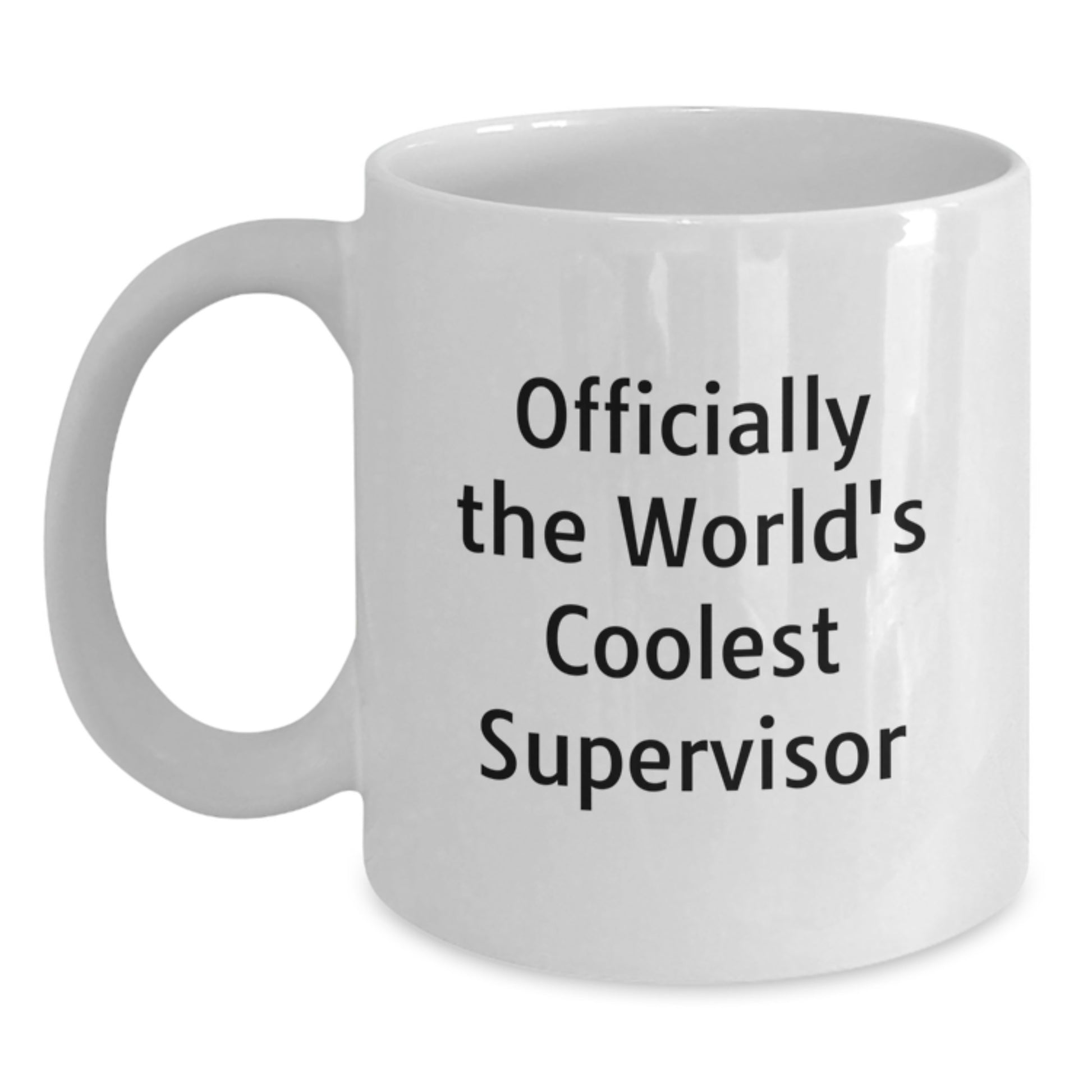 Funny Supervisor Gifts from Men for World's Coolest Supervisor White Coffee Mug - Christmas Unique Present Ideas - Main